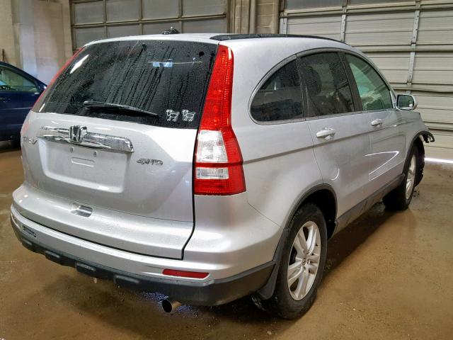 5J6RE4H78AL099064 - 2010 HONDA CR-V EXL SILVER photo 4