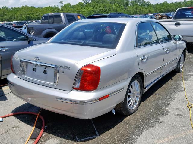 KMHFU45E74A276763 - 2004 HYUNDAI XG 350 SILVER photo 4