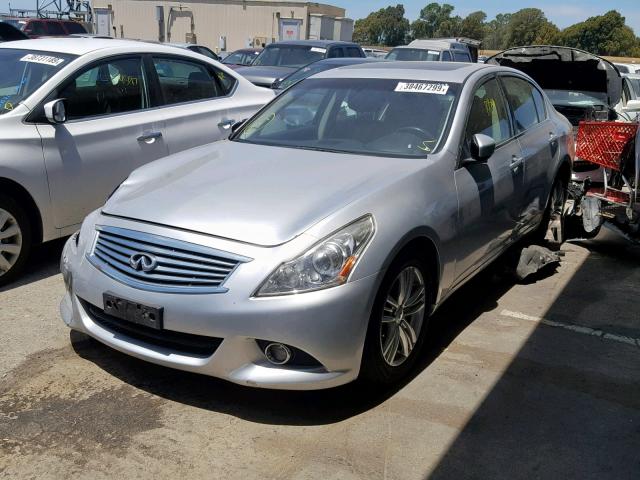 JN1CV6AP5CM932711 - 2012 INFINITI G37 BASE SILVER photo 2