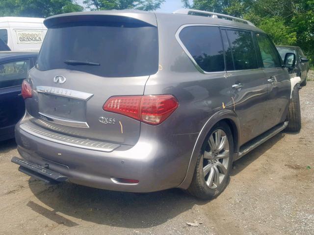 JN8AZ2NC5C9316247 - 2012 INFINITI QX56 GRAY photo 4