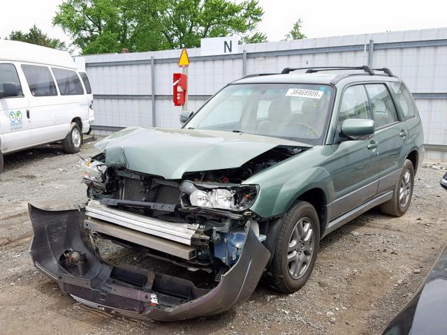 JF1SG67657H723572 - 2007 SUBARU FORESTER 2 GREEN photo 2