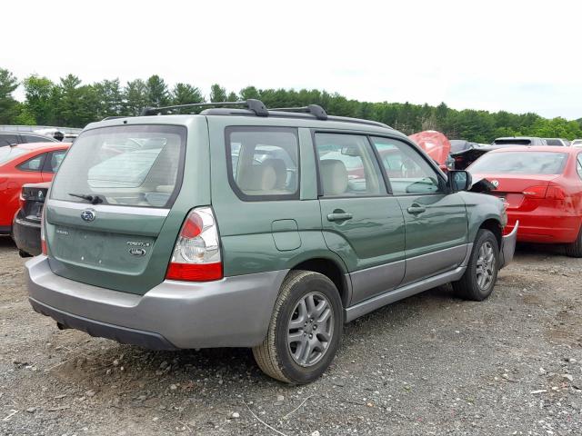 JF1SG67657H723572 - 2007 SUBARU FORESTER 2 GREEN photo 4
