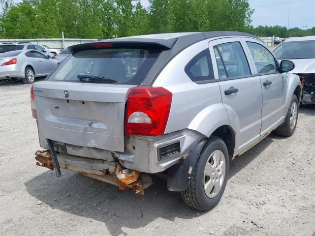 1B3HB28BX7D320669 - 2007 DODGE CALIBER SILVER photo 4