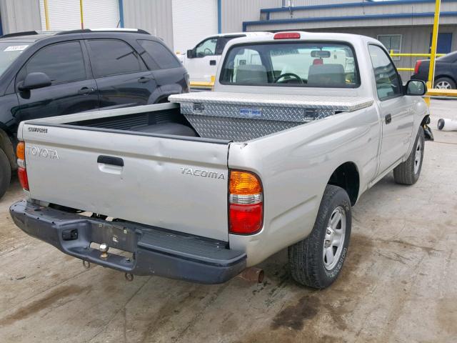 5TENL42N02Z882805 - 2002 TOYOTA TACOMA SILVER photo 4