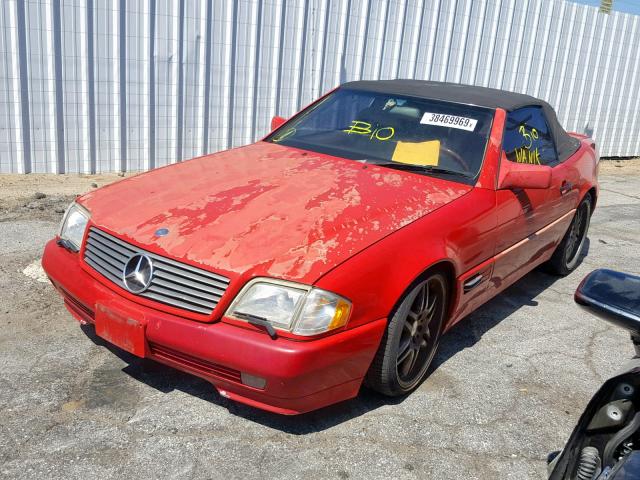 WDBFA66E8MF016607 - 1991 MERCEDES-BENZ 500 SL RED photo 2