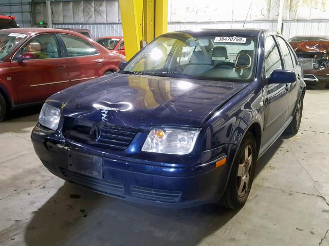 3VWSP69M92M144012 - 2002 VOLKSWAGEN JETTA GLS BLUE photo 2