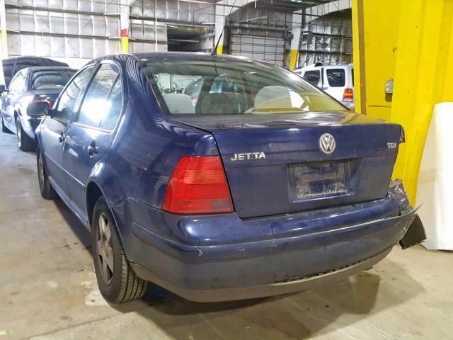 3VWSP69M92M144012 - 2002 VOLKSWAGEN JETTA GLS BLUE photo 3