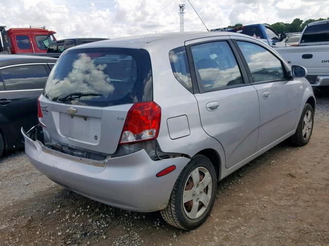 KL1TD66688B249444 - 2008 CHEVROLET AVEO BASE Сұр фото 4
