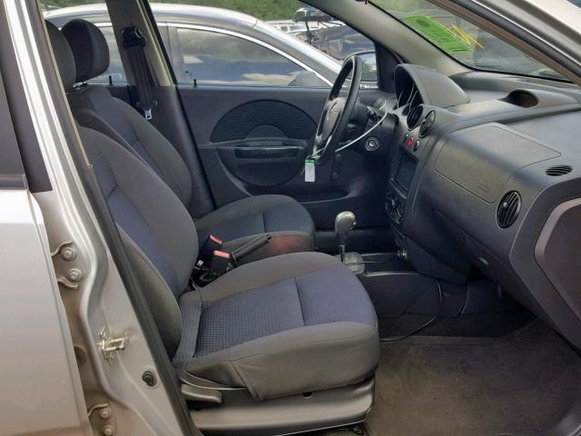 KL1TD66688B249444 - 2008 CHEVROLET AVEO BASE Сұр фото 5