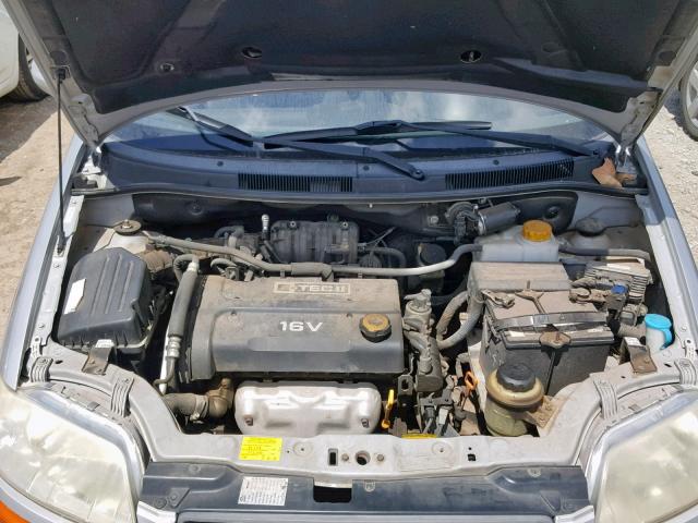 KL1TD66688B249444 - 2008 CHEVROLET AVEO BASE Сұр фото 7