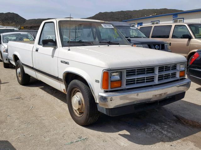 1B7GN14M8HS350074 - 1987 DODGE DAKOTA WHITE photo 1