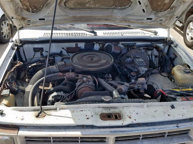 1B7GN14M8HS350074 - 1987 DODGE DAKOTA WHITE photo 7