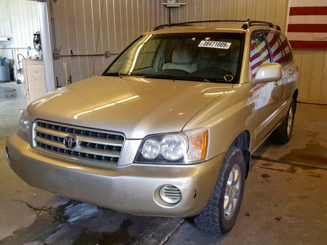 JTEHF21A430110652 - 2003 TOYOTA HIGHLANDER TAN photo 2