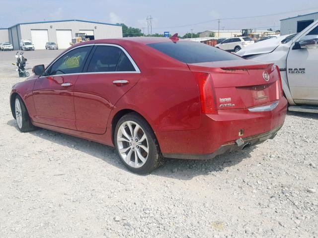 1G6AL5SX7D0148738 - 2013 CADILLAC ATS PREMIU RED photo 3