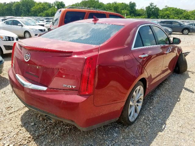 1G6AL5SX7D0148738 - 2013 CADILLAC ATS PREMIU RED photo 4