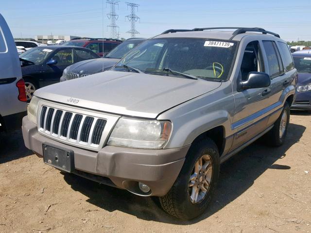 1J4GW48S64C184174 - 2004 JEEP GRAND CHER GRAY photo 2