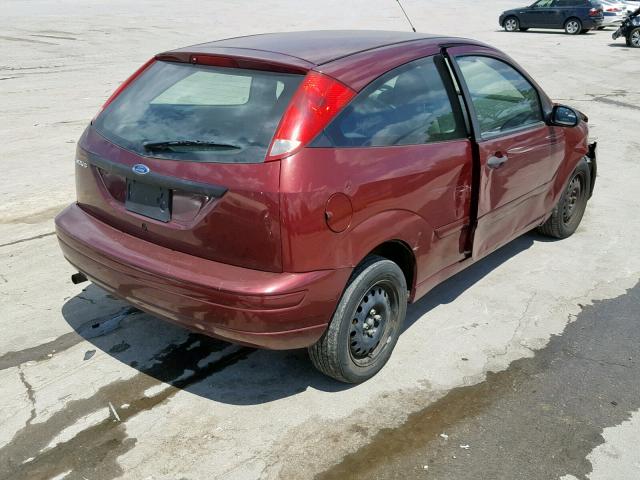 1FAFP31N97W323946 - 2007 FORD FOCUS ZX3 MAROON photo 4