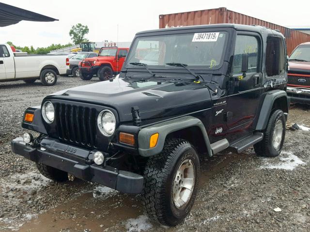 1J4FA49S32P731335 - 2002 JEEP WRANGLER / BLACK photo 2