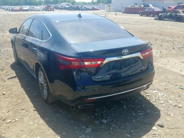 4T1BK1EB3GU235719 - 2016 TOYOTA AVALON XLE BLACK photo 3
