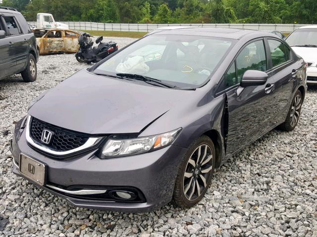 19XFB2F91EE231011 - 2014 HONDA CIVIC EXL SILVER photo 2