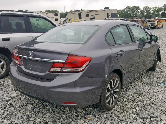 19XFB2F91EE231011 - 2014 HONDA CIVIC EXL SILVER photo 4