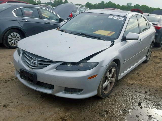 1YVFP84D045N76305 - 2004 MAZDA 6 S SILVER photo 2