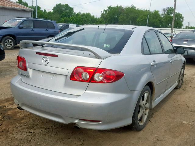 1YVFP84D045N76305 - 2004 MAZDA 6 S SILVER photo 4