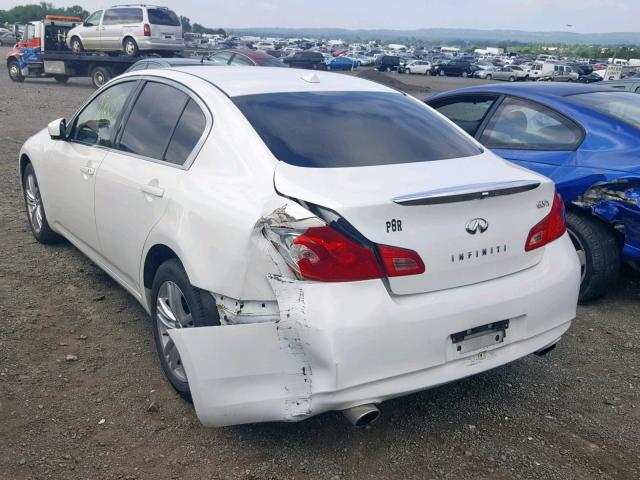 JN1DV6AR7BM653779 - 2011 INFINITI G25 WHITE photo 3