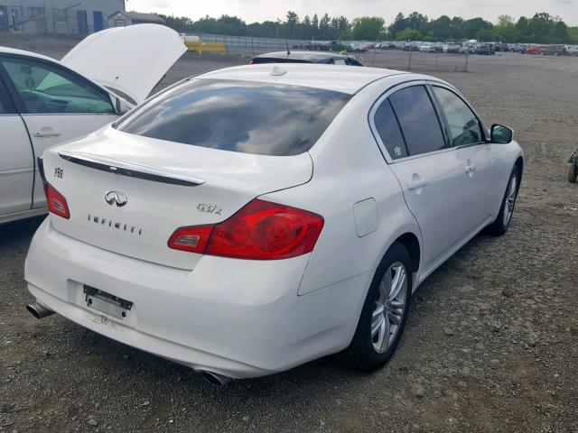 JN1DV6AR7BM653779 - 2011 INFINITI G25 WHITE photo 4