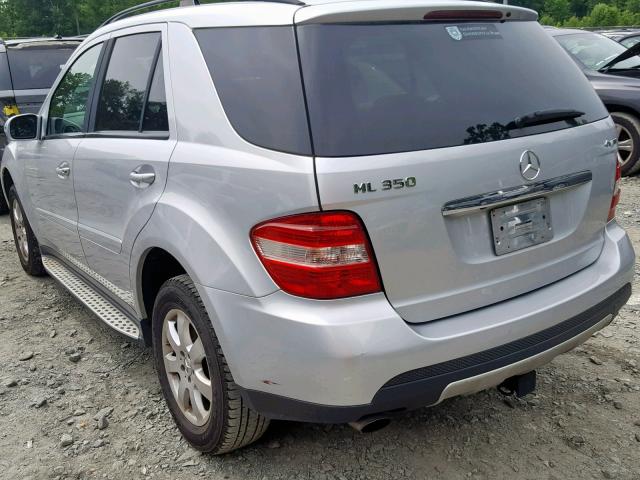 4JGBB86E07A238208 - 2007 MERCEDES-BENZ ML 350 SILVER photo 3