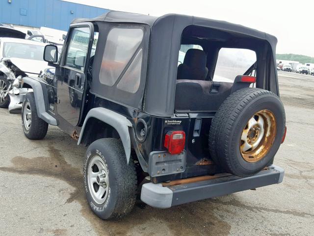 1J4FA29154P751567 - 2004 JEEP WRANGLER / BLACK photo 3