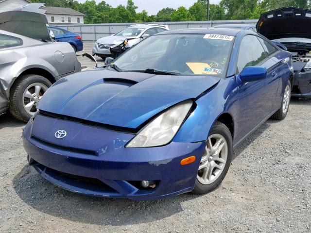 JTDDR32T330150916 - 2003 TOYOTA CELICA GT BLUE photo 2