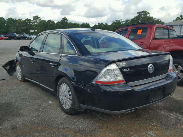 1MEHM40WX8G616678 - 2008 MERCURY SABLE LUXU BLACK photo 3