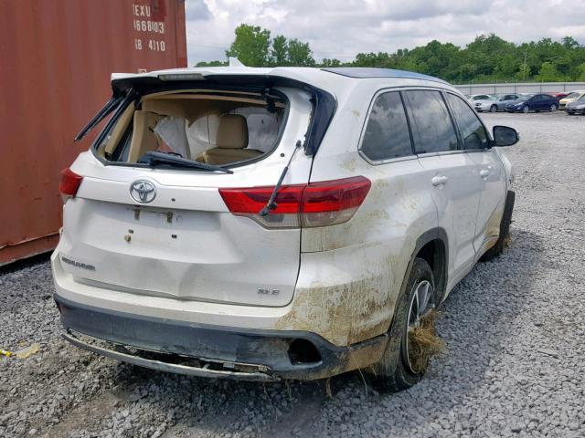 5TDKZRFH9HS517158 - 2017 TOYOTA HIGHLANDER WHITE photo 4