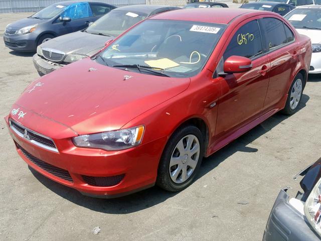 JA32U2FU8FU026168 - 2015 MITSUBISHI LANCER ES RED photo 2