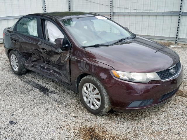 KNAFU4A27A5858637 - 2010 KIA FORTE EX BURGUNDY photo 1