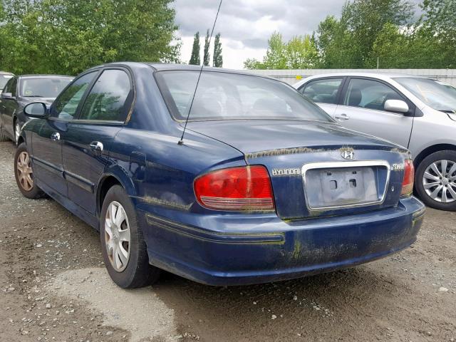 KMHWF25S73A804627 - 2003 HYUNDAI SONATA GL BLUE photo 3