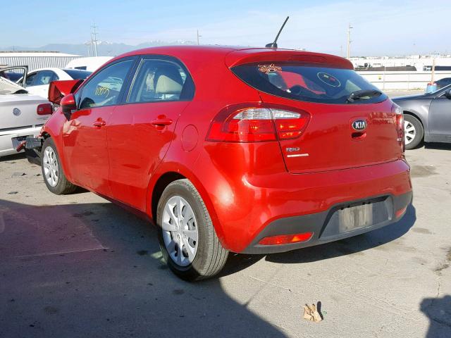 KNADM5A36D6304560 - 2013 KIA RIO LX RED photo 3