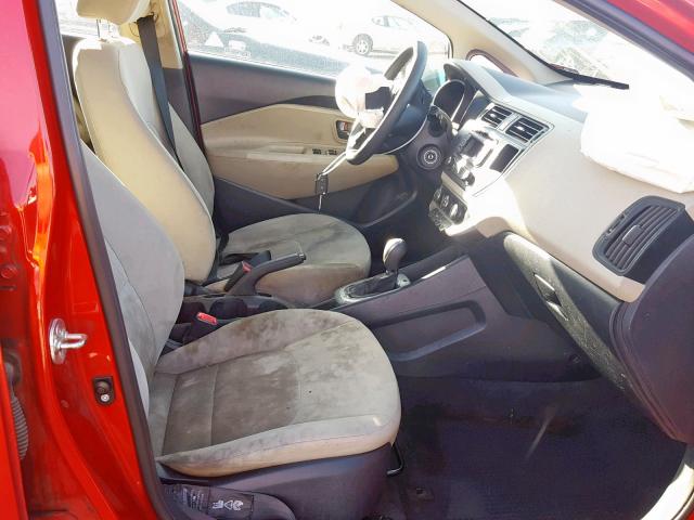 KNADM5A36D6304560 - 2013 KIA RIO LX RED photo 5