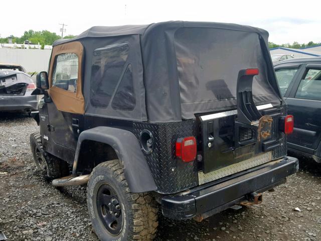 1J4FA29145P345667 - 2005 JEEP WRANGLER / BLACK photo 3