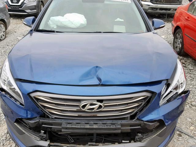 5NPE34AF1HH484637 - 2017 HYUNDAI SONATA SPO BLUE photo 7