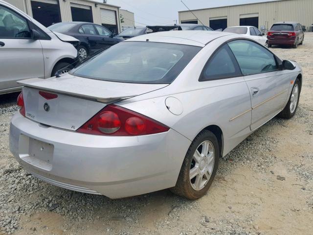 1ZWFT61L025612677 - 2002 MERCURY COUGAR V6 SILVER photo 4