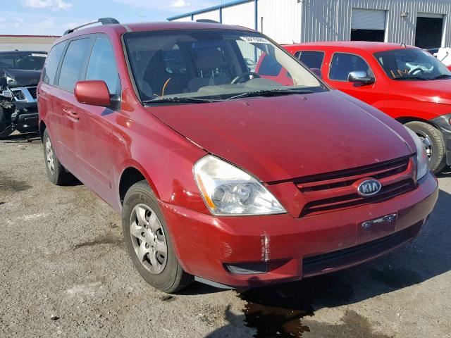 KNDMG4C38A6358133 - 2010 KIA SEDONA LX RED photo 1