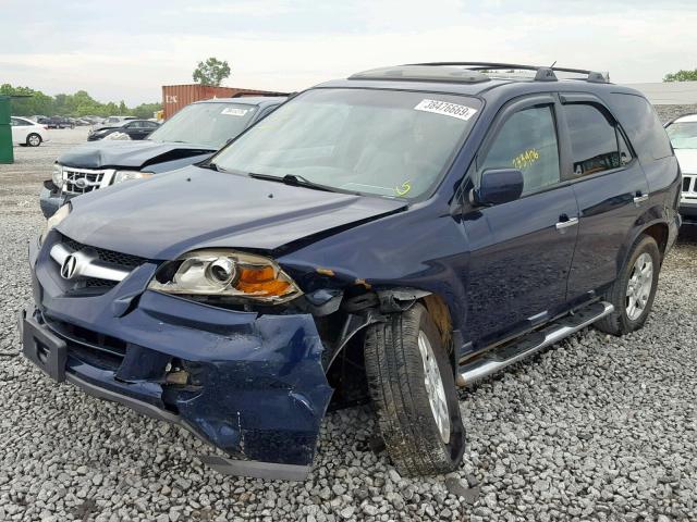 2HNYD18834H509308 - 2004 ACURA MDX TOURIN BLUE photo 2