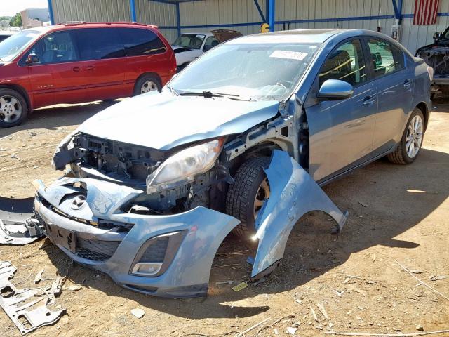 JM1BL1U50B1404425 - 2011 MAZDA 3 S BLUE photo 2