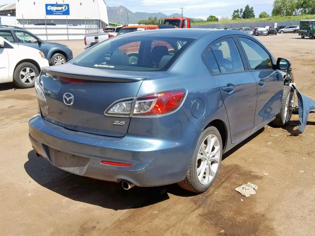 JM1BL1U50B1404425 - 2011 MAZDA 3 S BLUE photo 4