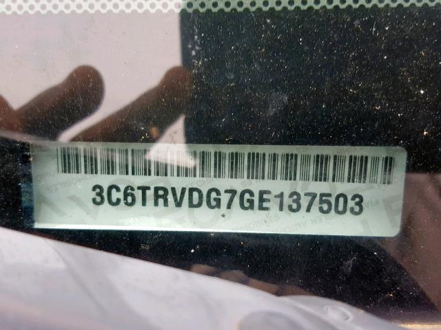 3C6TRVDG7GE137503 - 2016 RAM PROMASTER GREEN photo 10