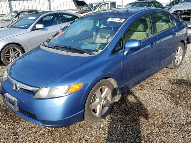 1HGFA16857L047559 - 2007 HONDA CIVIC EX BLUE photo 2