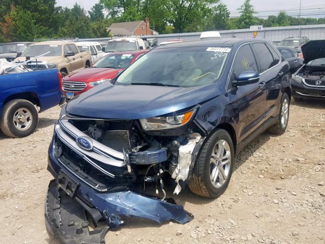 2FMPK4K8XHBB45457 - 2017 FORD EDGE TITAN BLUE photo 2