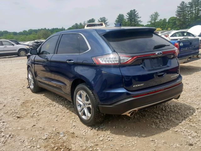 2FMPK4K8XHBB45457 - 2017 FORD EDGE TITAN BLUE photo 3